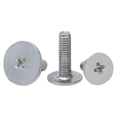 镀镍扁平头螺丝超薄十字