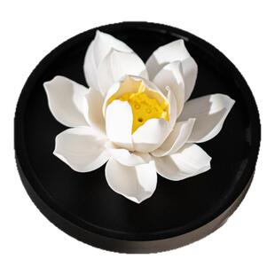 花韵诗风雅荷花非遗手捏瓷花香薰礼盒小众高级感礼物送领导送长辈