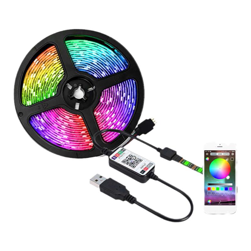 USB蓝牙智能灯带电视背景墙RGB5050装饰灯条LED七彩电脑机箱氛围