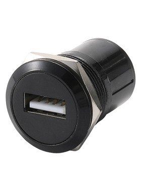 圆型金属USB2.0母座A口转B口