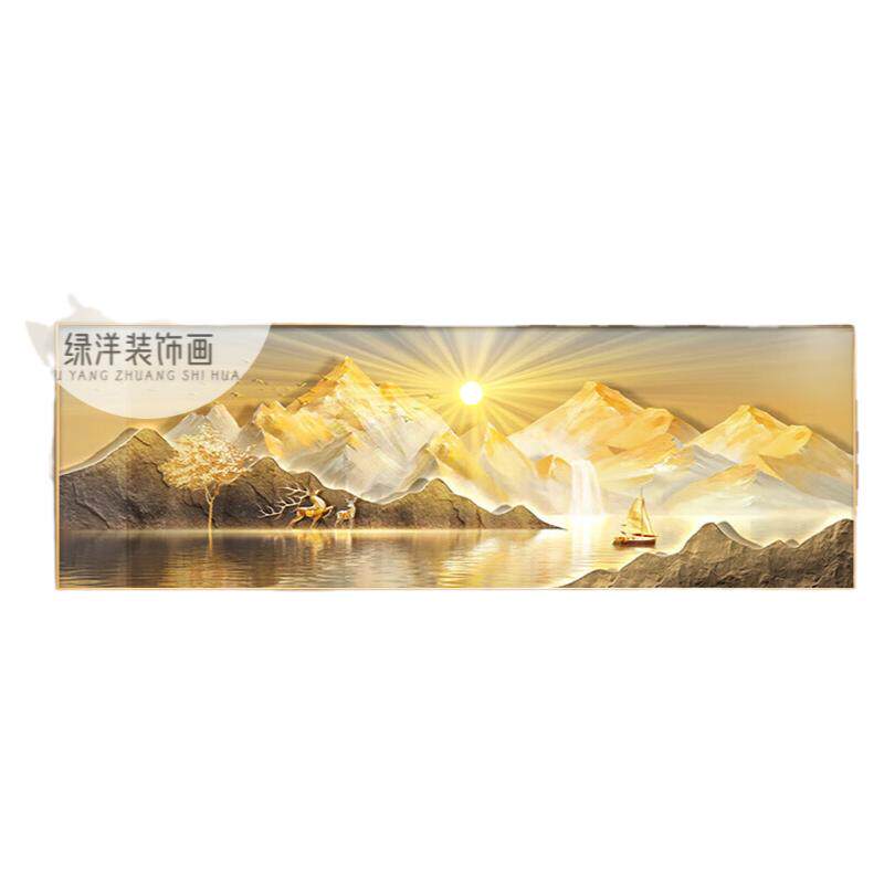 轻奢大气客厅装饰画高级感山水画