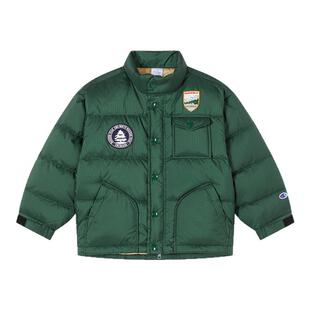Champion冠军男童装25冬季时尚潮流亲子款飞行夹克立领纽扣羽绒服