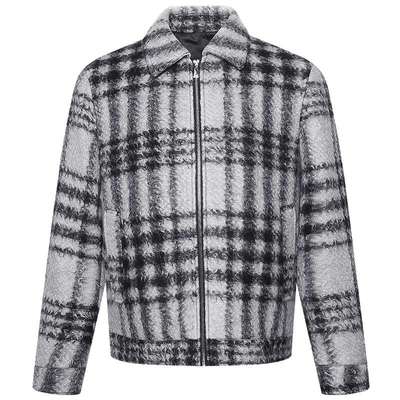 利郎官方绵羊毛短款毛呢大衣夹克