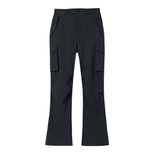 拓路者伞兵裤大口袋褶皱微喇工装裤女款秋冬季加绒喇叭裤休闲裤