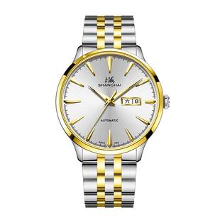 上海手表男自动机械表夜光防水透底双历官方旗舰国产名牌腕表3085