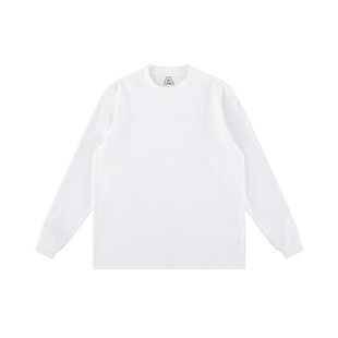 About Sunday美式风落肩袖纯色长袖T恤男