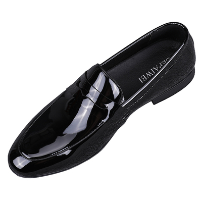 时尚亮皮潮流瘦版休闲皮鞋商务鞋