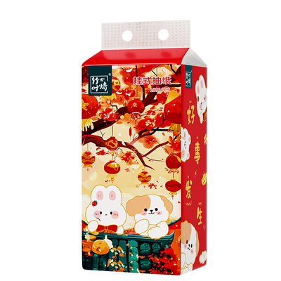 竹叶情悬挂式本色家用抽纸实惠装厕所卫生纸批发提挂式可擦手抽纸