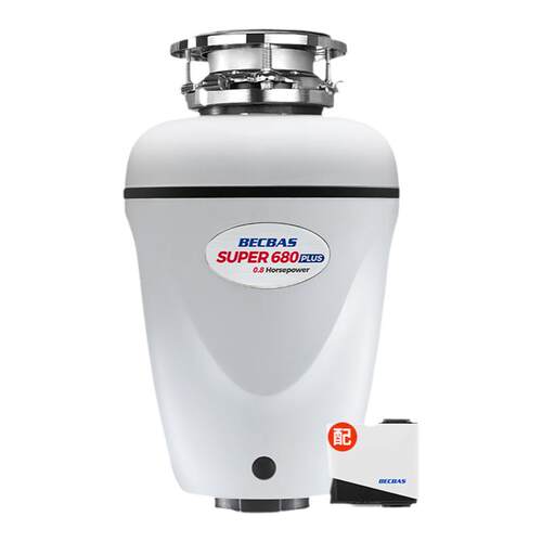 贝克巴斯垃圾处理器厨房家用S680PLUS全自动进水水槽厨余粉碎机