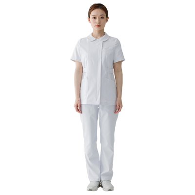 韩式医美护士服夏季短袖白色