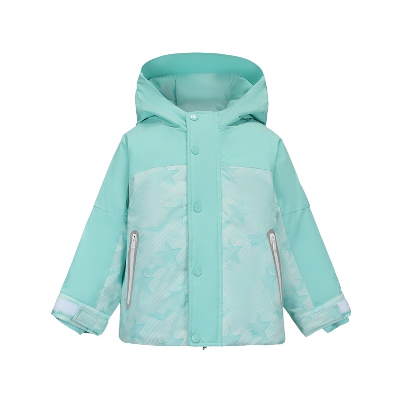 朗姿童装/ETTOI爱多娃女童套装保暖连帽羽绒服/背带棉裤冬季新款
