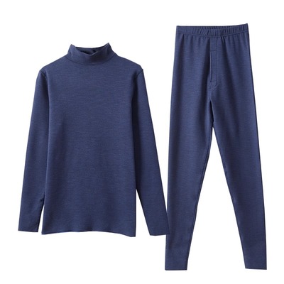 雅鹿羊绒蚕丝加厚保暖内衣套装