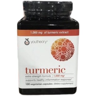 现货美国 Youtheory Turmeric 高浓度姜黄素胶囊 护*肝 180粒