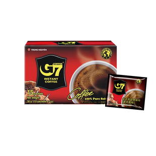 越南进口G7美式咖啡速溶纯黑咖啡粉0脂减燃提神旗舰店正品尝鲜装
