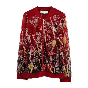 菲琪女装品牌中老年妈妈装洋气网纱外套新款台湾纱料小衫长袖上衣