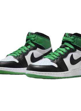 Air Jordan 1 High AJ1白绿黑 黑绿脚趾高帮复古篮球鞋FD1437-031