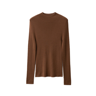 丝艺60支18针精纺德国扬子纱100%羊毛针织衫一体无缝半高领可机洗