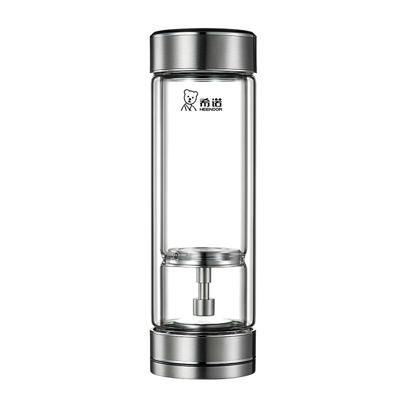 希诺磁吸茶水分离双层玻璃杯