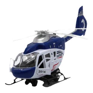 仿真直升机合金模型 儿童飞机航模玩具 灯光声音回力 螺旋桨可转