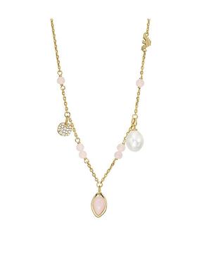 【自营】Armani阿玛尼LOGO系列珍珠优雅锁骨链高级项链女生日礼物