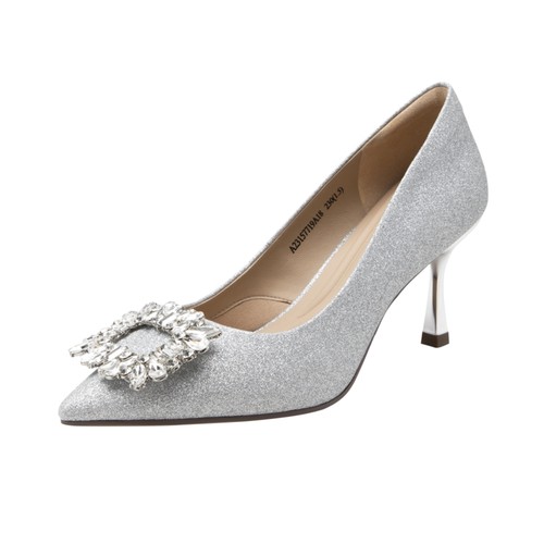 【静音系列】千百度婚鞋2025秋季新款新娘细高跟鞋女婚礼婚纱单鞋