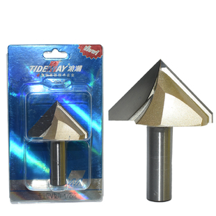 TIDEWAY浪潮专业级V型刀90度电木铣雕刻机修边机倒边倒角铣刀折边