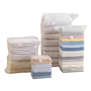 压缩袋免抽气羽绒服真空旅行衣服收纳袋加厚衣物被子专用立体棉被