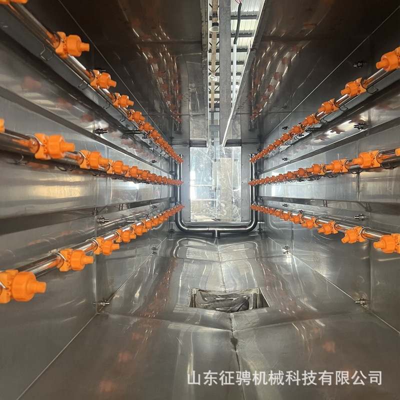 全自动鸡鸭鹅强制喷淋设备不锈钢 高压强力家禽配套设备厂家