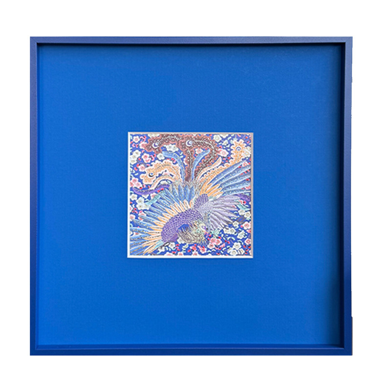 蓝色铝合金画框卡纸装裱装饰蓝色相框空框简约窄边金属框画框定制