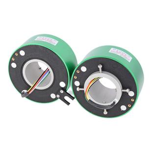 过孔导电滑环中空360度高速旋转接头电刷集电环防水大孔径大功率