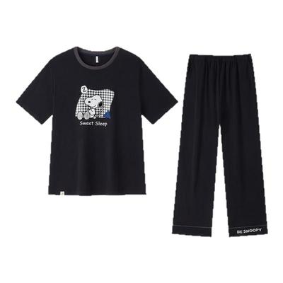 BE史努比抗菌纯棉情侣睡衣春夏