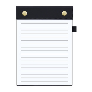 皮质板夹便签本可插笔A5笔记本学生空白可撕拍纸本横线内页记事本B5草稿本商务工作会议记录本学校企业定制