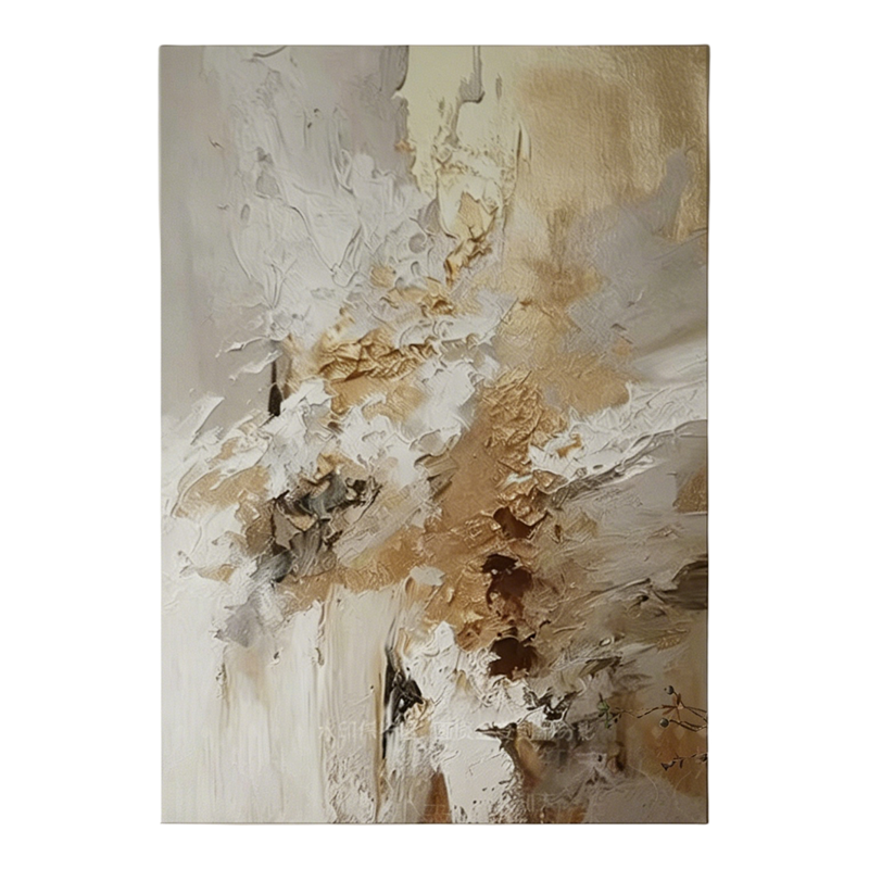 侘寂风砂岩肌理高端背景墙挂画中古复古玄关装饰画客餐厅壁画定制