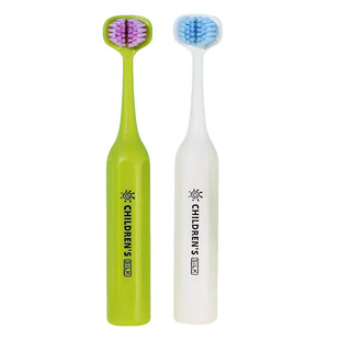 三面牙刷软毛多角度清洁可爱卡通蜡笔小新儿童换牙期专用包裹式