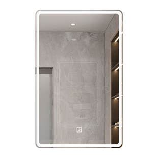 高端智能镜背光led除雾镜子竖款透光磨砂卫生间化妆带灯浴室镜子