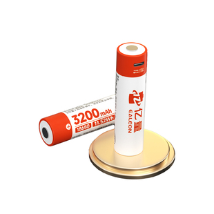 亿量18650手电筒电池3C认证USB充电适配纳丽德、ACE、fenix手电