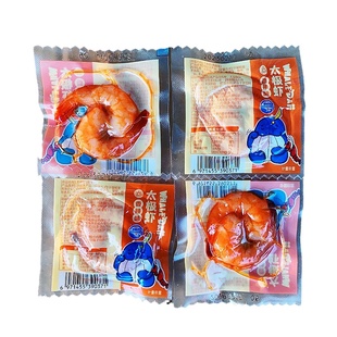 獐子岛产太极虾对对虾香辣虾干海鲜即食休闲零食软烤大虾仁旅游