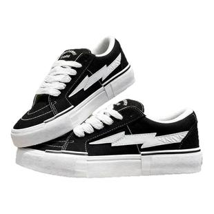 加厚复仇风暴闪电板鞋男鞋毕加索联名百搭低帮帆布鞋子潮牌新款