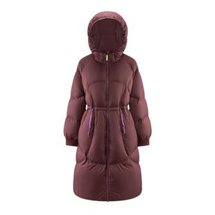 eral  nc长款羽绒服女秋冬2024新款宽松设计收腰修身连帽加厚外套