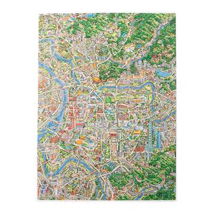 3D-JP成人解压玩具4800片平面塑料拼图Tom Parker台北地图H2546