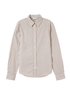 GANT/甘特女竖条纹纯棉长袖衬衫
