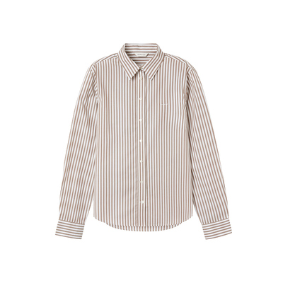GANT/甘特女竖条纹纯棉长袖衬衫