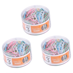 晨光回形针办公用品曲别针大号加厚文件书签回型针收纳盒学生手工文具不锈钢u型区别回纹回应回行回旋别针