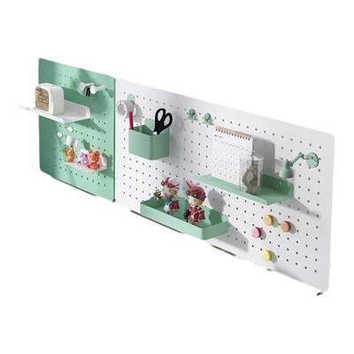 儿童学习桌洞洞板置物架免打孔