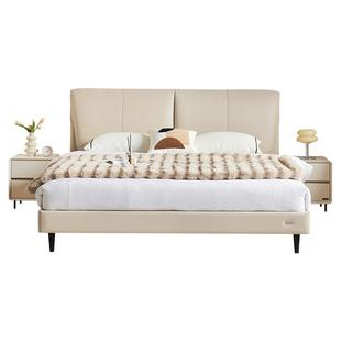 政府补贴全友家居现代简约大象耳朵真皮床2米x2米2大床1米8双人床