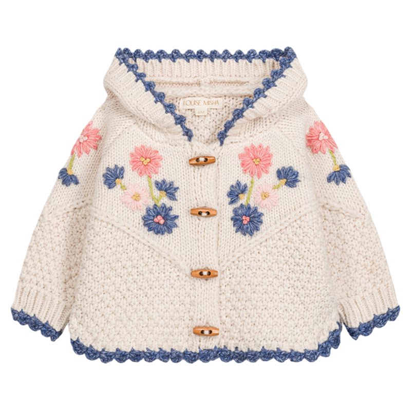 新补Little家 法国louise misha FW26女宝羊毛连帽针织斗篷针织裤