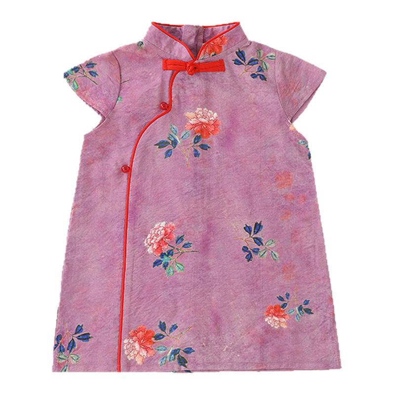 丹麦MARMAR KIDS夏季薄款婴幼儿宝宝新中式周岁旗袍汉服连衣裙