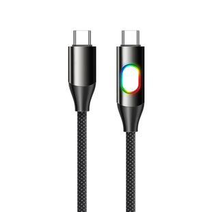 新款镂空65W加粗铜快充数据线RGB氛围灯双TypeC快充头TypeClighting适用于苹果1716华为VIVO小米手机平板传输