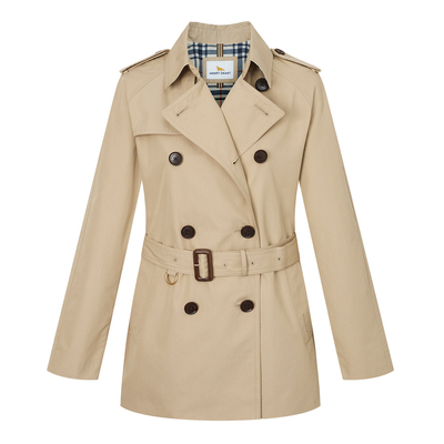 亨利格兰易打理短款风衣女士2026年春季新款潮流休闲气质百搭外套