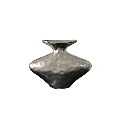 法式复古菱形银色陶瓷花器